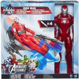 Avengers Iron Man 30cm con Veicolo A7363E27 Hasbro