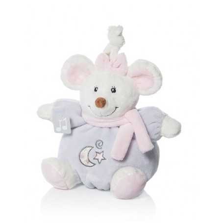 Carillon Neonato Peluche Topino 18cm Rosa 2025E di Artesavi