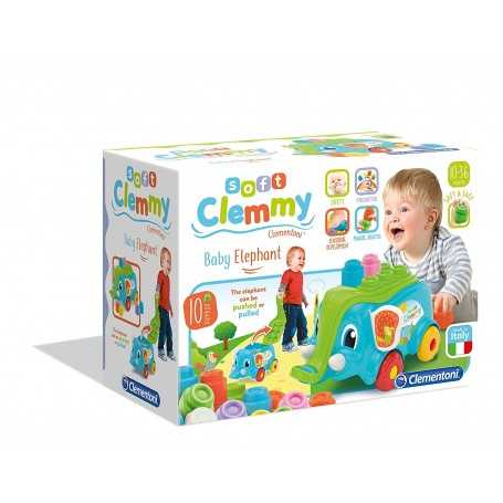 Clemmy Soft Carrettino Baby Elephant 17162 Clementoni
