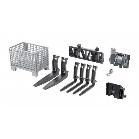 Bruder 02318 Forche Cesta e Verricello 3a+ Accessori