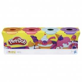 Play-Doh Vasetti Grandi 4pz Arancione/Rosa/Azzurro/Viola 448g E4869EU4 Hasbro 2a+