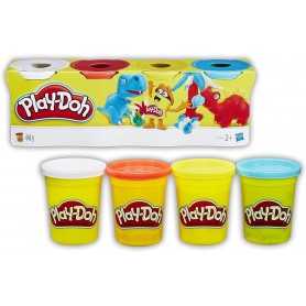 Play-Doh Vasetti Grandi 4pz Azzurro/Giallo/Rosso/Bianco 448g B6508EU4 Hasbro 2a+