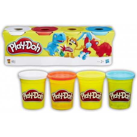 Play-Doh Vasetti Grandi 4pz Azzurro/Giallo/Rosso/Bianco 448g B6508EU4 Hasbro 2a+
