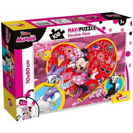 Puzzle Maxi Double Faces 108pz Disney Minnie 74198 di Lisciani