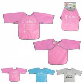 Bavaglino con Maniche 1-3 Anni Impermeabile Colori Assortiti PU1048 Tom & Zoé