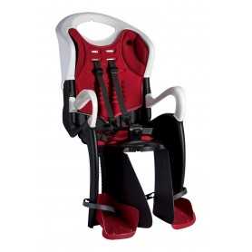 Seggiolino Bici Posteriore Tiger Clamp Bianco Rosso Max 22 kg Bellelli Aggancio al Portapacchi