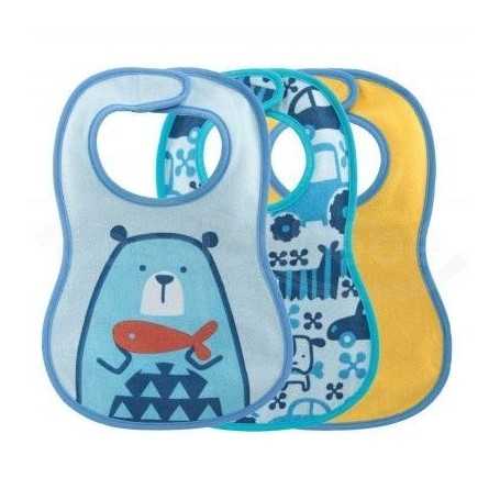 Chicco Bavaglini Pappa 6m+ Azzurro 3pz 163012