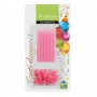 Candeline Auguri Rosa 12pz con Supporto 704.10 Di Giorgio