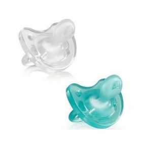 Chicco Gommotto Physio Silicone 0-6m 2 pz Azzurro 7303121