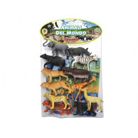 Busta Animali della Savana 12pz Poster Incluso 70305 Teorema