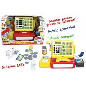 Registratore di Cassa Giocattolo con Calcolatrice Funzionante Supermercato 26973 Toys Garden 3a+