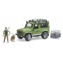Bruder 02587 Land Rover Defender Station Wagon con Guardia Forestale e Cane 4a+