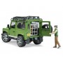 Bruder 02587 Land Rover Defender Station Wagon con Guardia Forestale e Cane 4a+