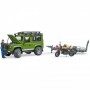 Bruder 02589 Land Rover Defender con Rimorchio e Scrambler Ducati  4 Anni+