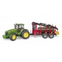 Bruder 03054 Trattore John Deere con Rimorchio e 4 Tronchi 4a+