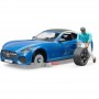 Bruder 03481 Auto Roadster Blu con Conducente 4a+ 