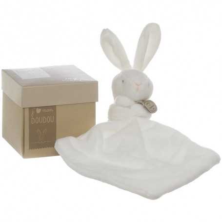 Doudou et Compagnie Doudou Coniglio Beige con Scatola Regalo DC0303 0m+