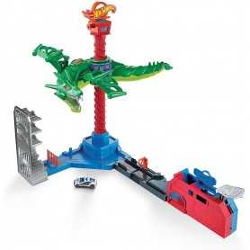 Hot Wheels Attacco Aereo del Dragone Pista con Suoni e 1 Macchinina GJL13 3a+