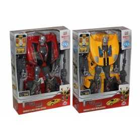 Robot Trasformabile Luci e Suoni 38cm Robo Cars Scala 1:2 Colore Assortito 50110 Grandi Giochi 5a+