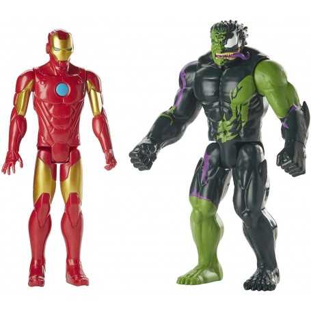 Spiderman Maximum Venom Peronaggi Iron Man vs Venomized Hulk alti 30cm E8685 Hasbro 4a+