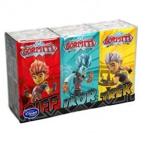 Fazzoletti di Carta Gormiti Profumati e Colorati 6 Pacchi 54 Fazzoletti
