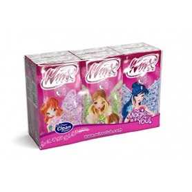 Fazzoletti di Carta Winx Profumati e Colorati 6 Pacchi 54 Fazzoletti