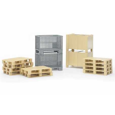 Bruder 02415 Bancali e Set Accessori Logistica