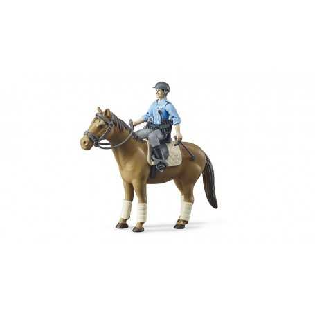 Bruder 62507 Personaggi Poliziotto a Cavallo 4a+