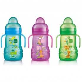 Mam Tazza Trainer 220ml con Beccuccio Morbido e Tettarella in Silicone 4m+ Colori Assortiti