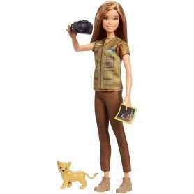 Barbie Fotoreporter National Geographic Bambola con Cucciolo di Leone GDM46 Mattel 3a+