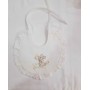 Bavaglini Neonato Cotone Ricamato Pastello Beige