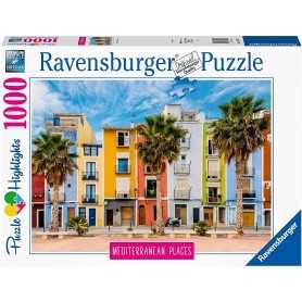 Puzzle 1000 Pezzi Ravensburger Città Mediterranean Spain Place 149773