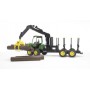 Bruder 02133 Trattore John Deere 1210E Trasporta Tronchi con 4 Tronchi 4 anni+
