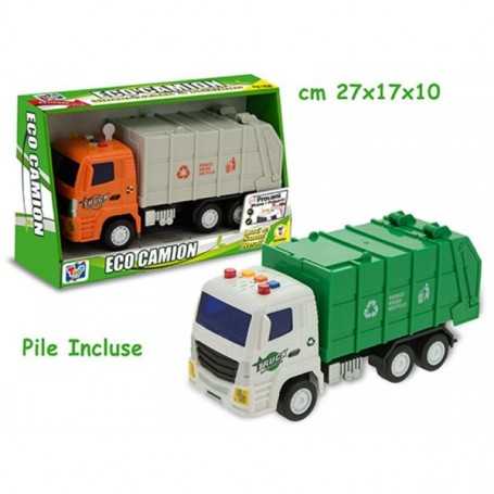 Camion Spazzatura Giocattolo per Bambini con Luci e Suoni Scala 1:18 66359 Teorema 3a+