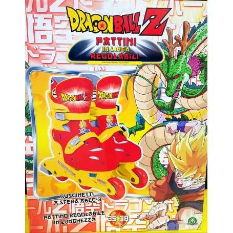 Pattini in Linea Bambino Regolabili Dragonball Z n.31-34 Rosso GPZ07919 Giochi Preziosi