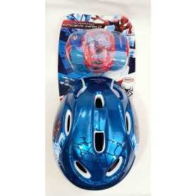 Casco Bici Spiderman Marvel 3 Anni 5 Anni 48-50 cm con Ginocchiere e Gomitiere 