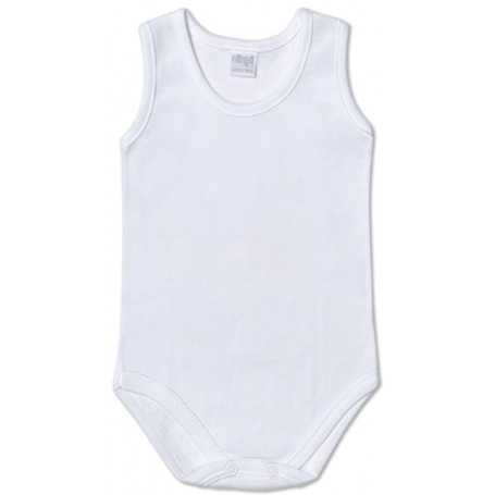 Body Neonato Ellepi Senza Maniche Cotone Bianco 0 Mesi 50 cm AF840 Ellepi