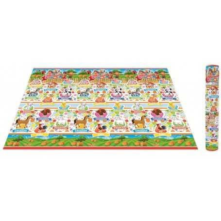 Baby Vivo Tappeto da gioco / Tappetino per Bambini stampato Doppia Faccia  con Strade 200 x 180 cm - Cactus, MA Trading