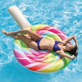 Materassino Lollipop Lecca Lecca Gonfiabile Intex 208x135 cm 58753 per Mare e Piscina