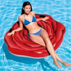 Materassino Rosa Rossa Gonfiabile Intex 137x132 cm 58783 per Mare e Piscina