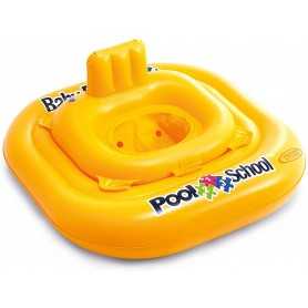 Salvagente Neonato 1 Anno a Mutanda Quadrato Giallo Pool School Intex 56587 79x79 cm