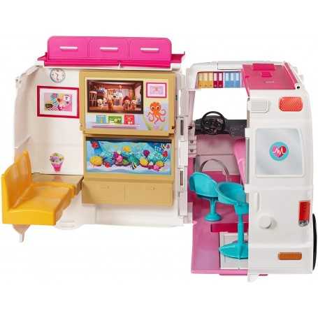 Barbie Ambulanza Trasformabile in Clinica Mobile con Stanze FRM19 Mattel  3a+