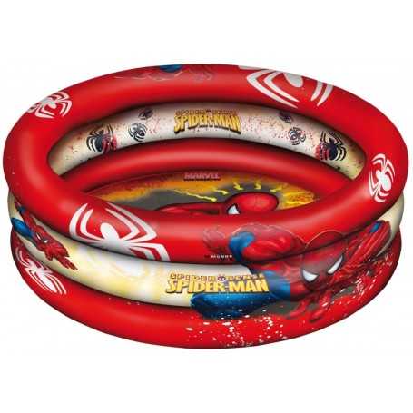 Piscina Spiderman Gonfiabile per Bambini 3 Anelli 150x40 cm 16346 Mondo