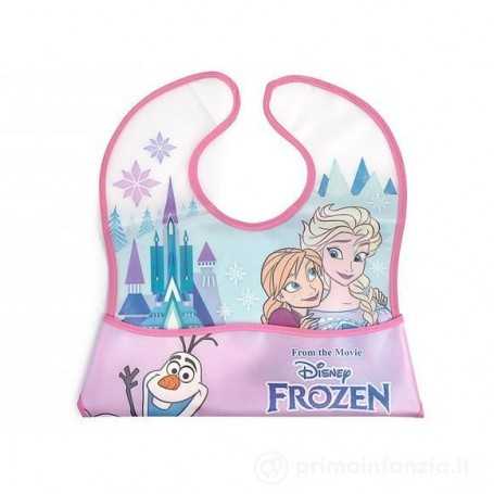 Bavaglino in Silicone con Tasca Frozen Impermeabile Disney 0m+