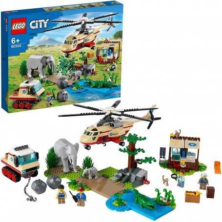 Lego City 60302 Operazione di Soccorso Animale Set Clinica Veterinaria con Elicottero 6a+