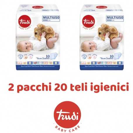 Trudi Teli Igienici Offerta 2 pacchi 20 Teli Monouso 60x60 cm