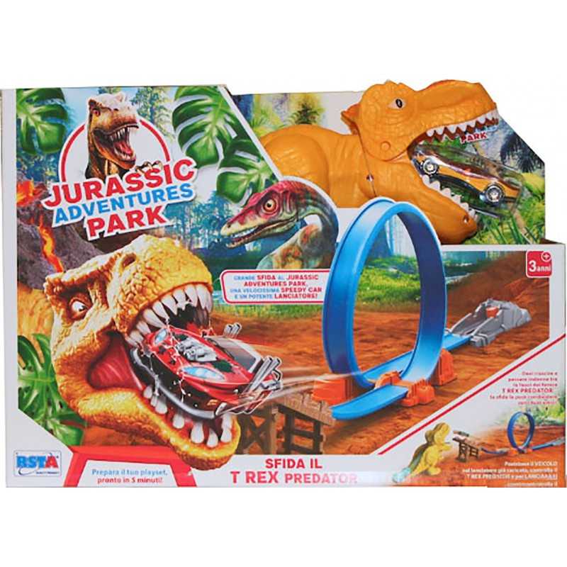 Pista Macchinine Sfida il T-Rex Predator Jurassic Adventure Park 3a+ 11206