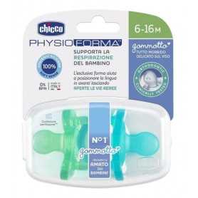 Chicco Gommotto 6-16 Mesi Silicone 2 pezzi Physio Bimbo 7303321