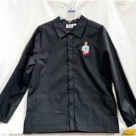 Grembiule Scuola Elementare Bambino Nero con Cerniera Zip 7 Anni tg. 70 122 cm Calcio Dieci e Lode by Siggi