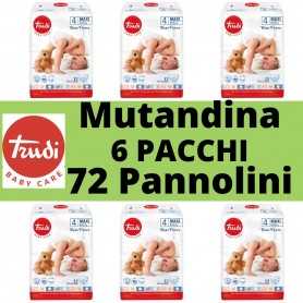 Pannolini Mutandina Taglia 4 Offerta 6 Pacchi Scatola Maxi Trudi Baby Pants 8-15 kg 72 Pannolini